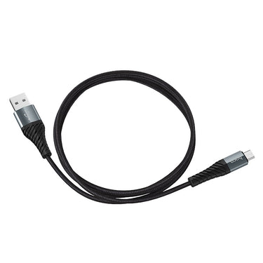 Hoco X38 2.4A Fast Charging USB for iPhone/ iPad Anti Bending Cable 25cm - Black